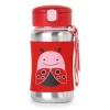 Skip Hop Zoo Stainless Steel Straw Bottle - Ladybug 12 Oz.