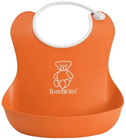 BabyBjorn Soft Bib - Orange 4 Months+