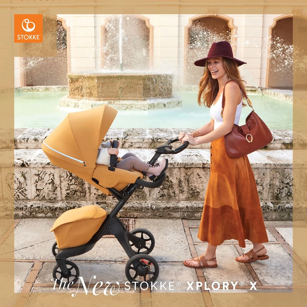 Stokke Xplory X Stroller - Golden Yellow 2 Stokke Xplory X Stroller - Golden Yellow - Image 2