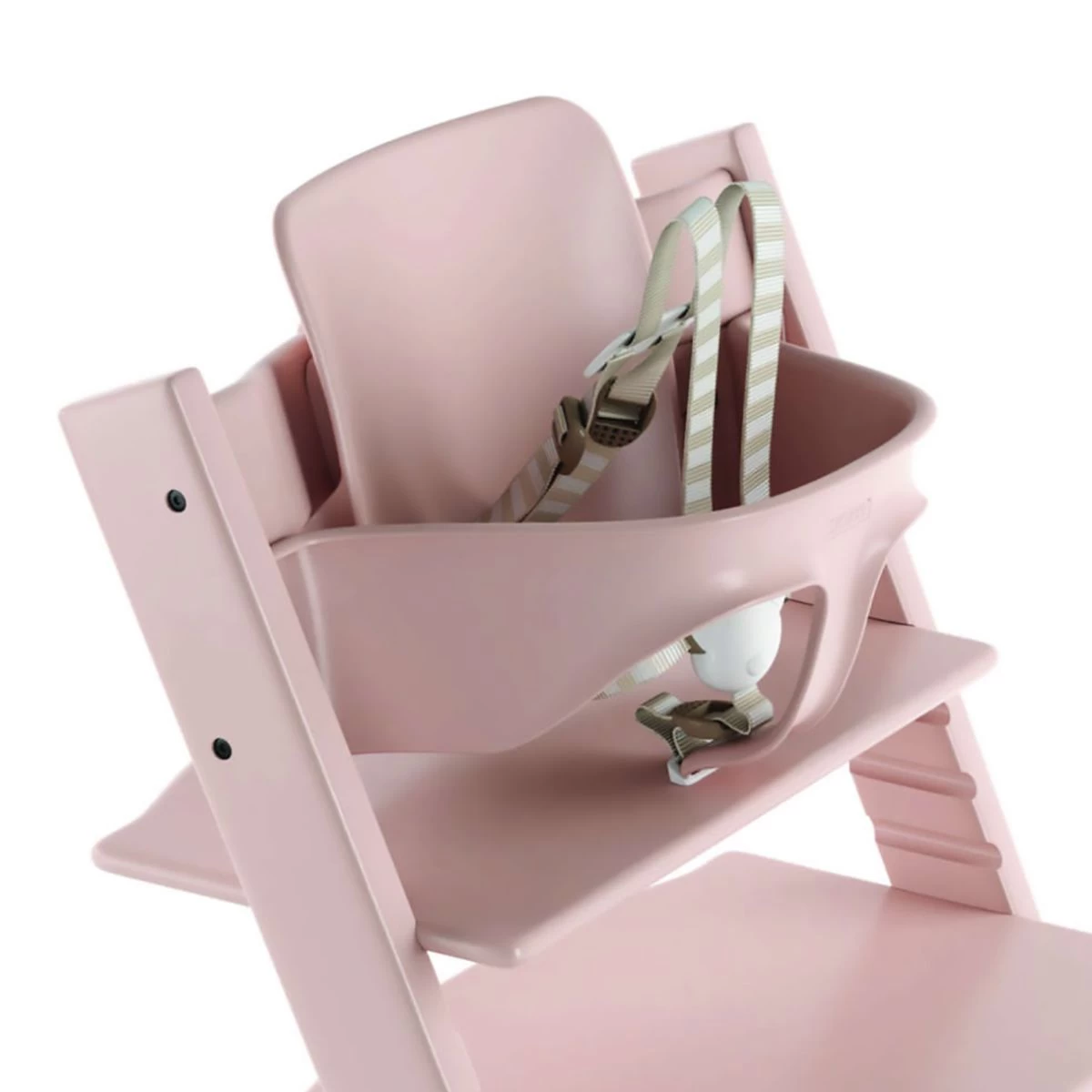 Stokke Tripp Trapp High Chair With Baby Set - Serene Pink 1 Stokke Tripp Trapp High Chair With Baby Set - Serene Pink