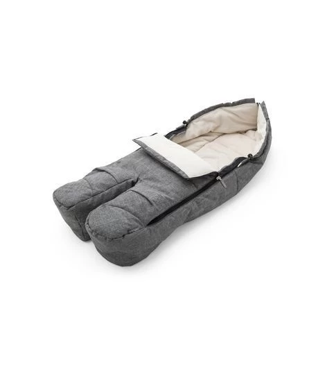 Stokke Foot Muff - Black Melange 1 Stokke Foot Muff - Black Melange