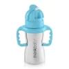 Thinkbaby Stainless Straw Bottle Blue 9oz 260ml