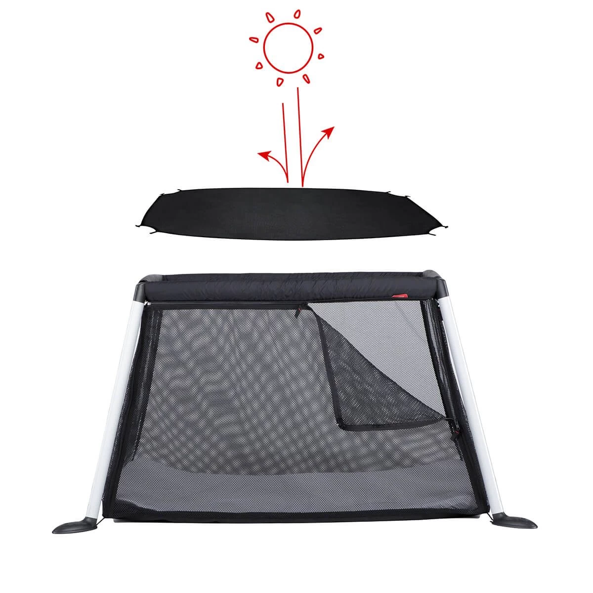 Phil & Teds Traveller Toggle-On Mesh Sun Cover - Black 1 Phil & Teds Traveller Toggle-On Mesh Sun Cover - Black
