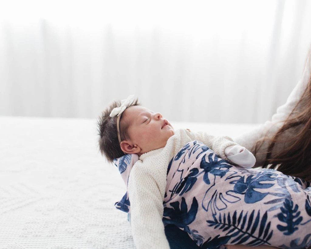 Little Unicorn Cotton Muslin Swaddle Single Tropical Pink 5 Little Unicorn Cotton Muslin Swaddle Single Tropical Pink - Image 5