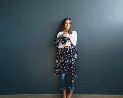 Little Unicorn Cotton Muslin Swaddle Single Dark Coneflower -Bedding Baby Store ub0190 little unicorn cotton swaddle dark coneflower ls12 1024x1024