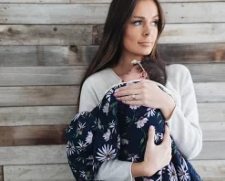 Little Unicorn Cotton Muslin Swaddle Single Dark Coneflower -Bedding Baby Store ub0190 little unicorn cotton swaddle dark coneflower ls7 1024x1024