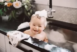 Little Unicorn Cotton Wash Cloth 3 Pack Forest Friends -Bedding Baby Store uh0102 little unicorn wash cloth forest friends ls4 1024x1024