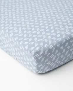 Little Unicorn Cotton Muslin Crib Sheet Blue Grass