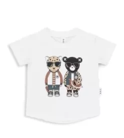 HuxBaby Leopard Friend T-Shirt White 1 Year