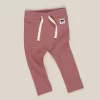 HuxBaby Plum Rib Legging Burgundy 3-6Months