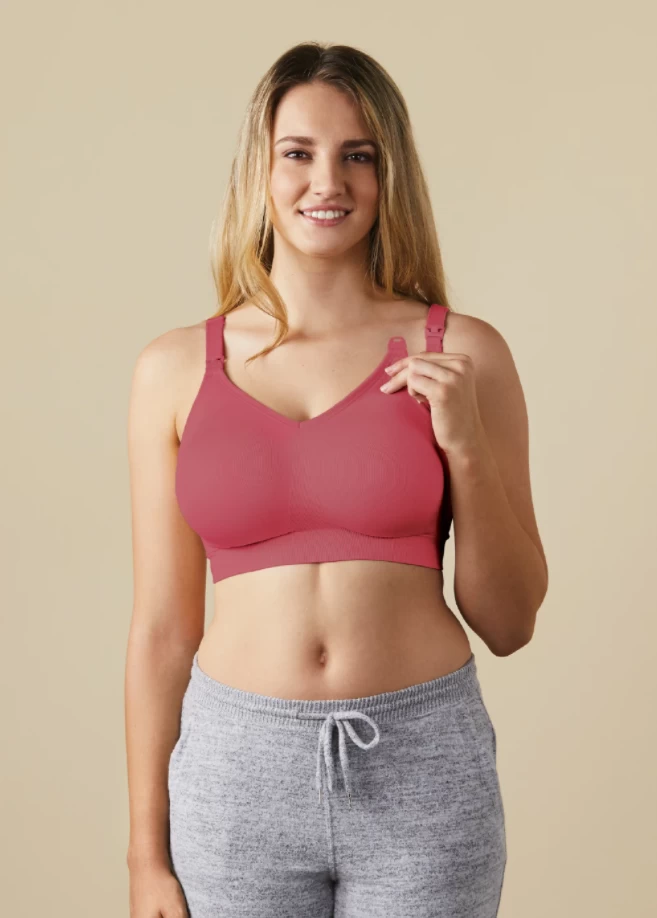 Bravado Designs The Body Silk Seamless Nursing Bra - Lipstick Size M 1 Bravado Designs The Body Silk Seamless Nursing Bra - Lipstick Size M