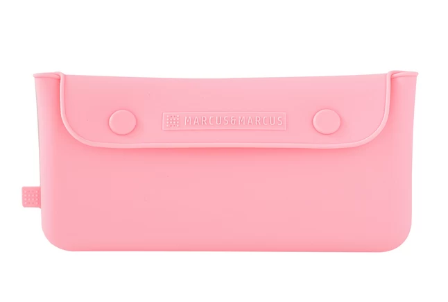 Marcus & Marcus Silicone Cutlery Pouch - Pink 2 Marcus & Marcus Silicone Cutlery Pouch - Pink - Image 2