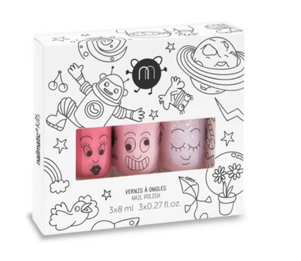 Nailmatic Cosmos Set Of 3 Kids Water-Based Nail Polishes Pink 3x8 Ml 1 Nailmatic Cosmos Set Of 3 Kids Water-Based Nail Polishes Pink 3x8 Ml
