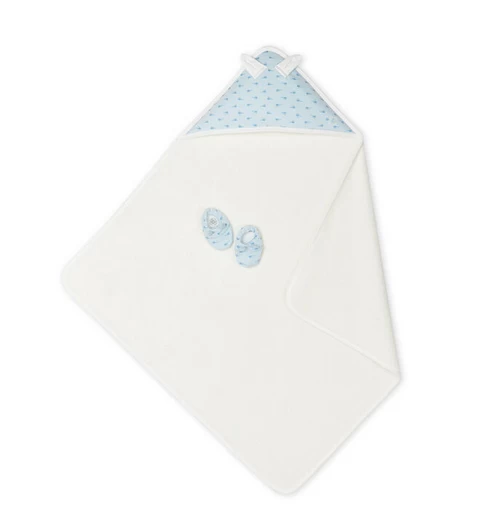 Petit Bateau Organic Hooded Towel 2 Pieces Gift Set- Blue 2 Petit Bateau Organic Hooded Towel 2 Pieces Gift Set- Blue - Image 2
