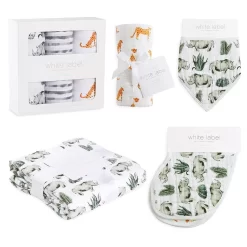 Aden & Anais Classic Bandana Rib - Serengeti 5 Aden & Anais Classic Bandana Rib - Serengeti -Bedding Baby Store wl7154f 3 muslin bandana bib grey rhinos